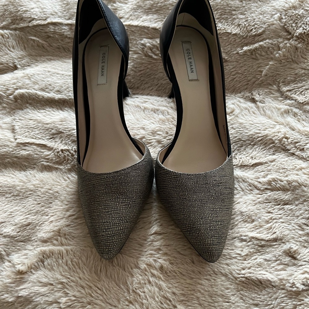 Cole Haan Women's Black and Gray Heels